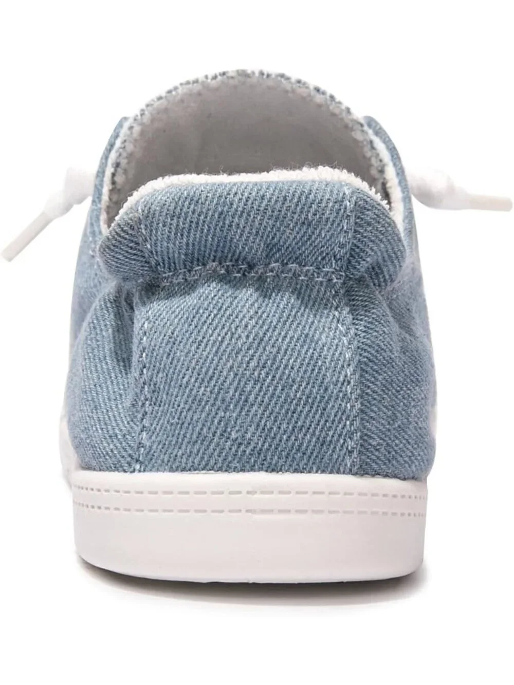 Womens Blue Canvas Slipon Canvas Sneaker Low Top Walking Shoes Fashion Sneakers